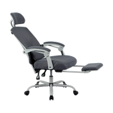 Silla Gamer Bolt Nou W | Azender Gris | Malla Transpirable + Espuma Confort | Soporte 130 kg | Inclinación 140° | Reposabrazos Fijos + Reposapiés + Cojín Lumbar | Pistón Clase 3